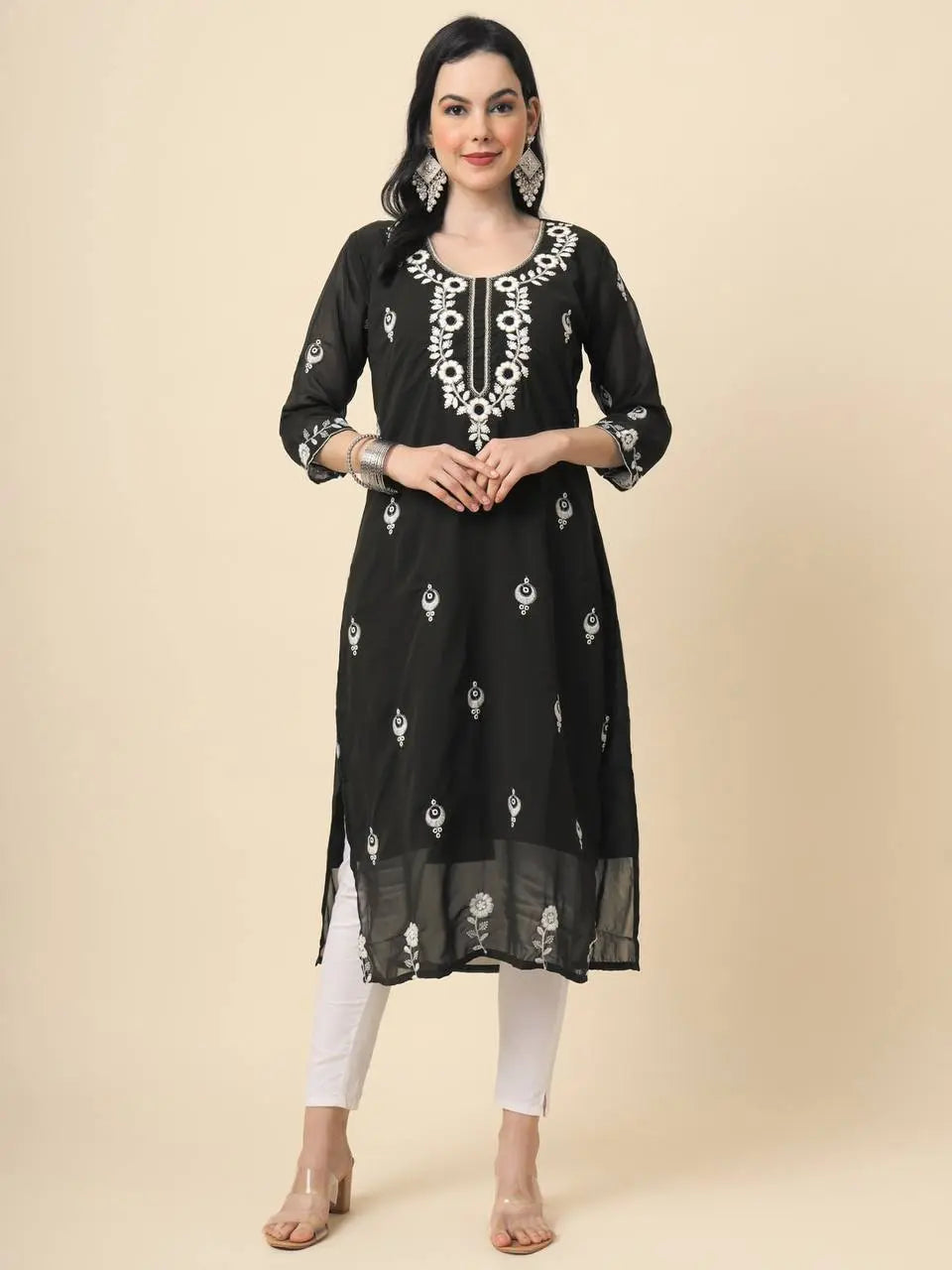 Women's Embroidery Chikankari Lucknow Kurti mahezon