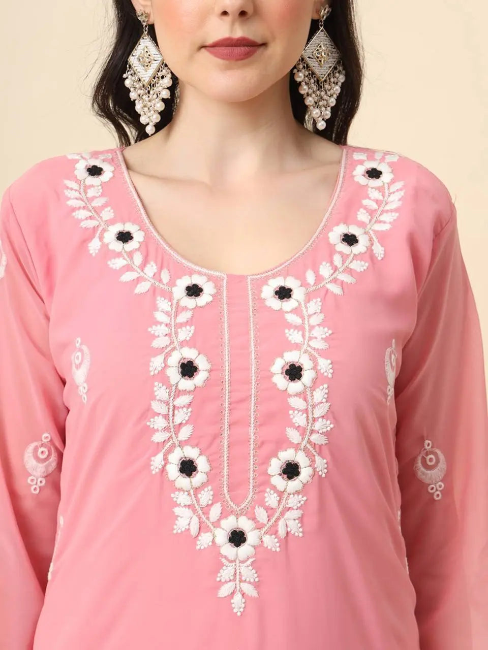 Women's Embroidery Chikankari Lucknow Kurti mahezon