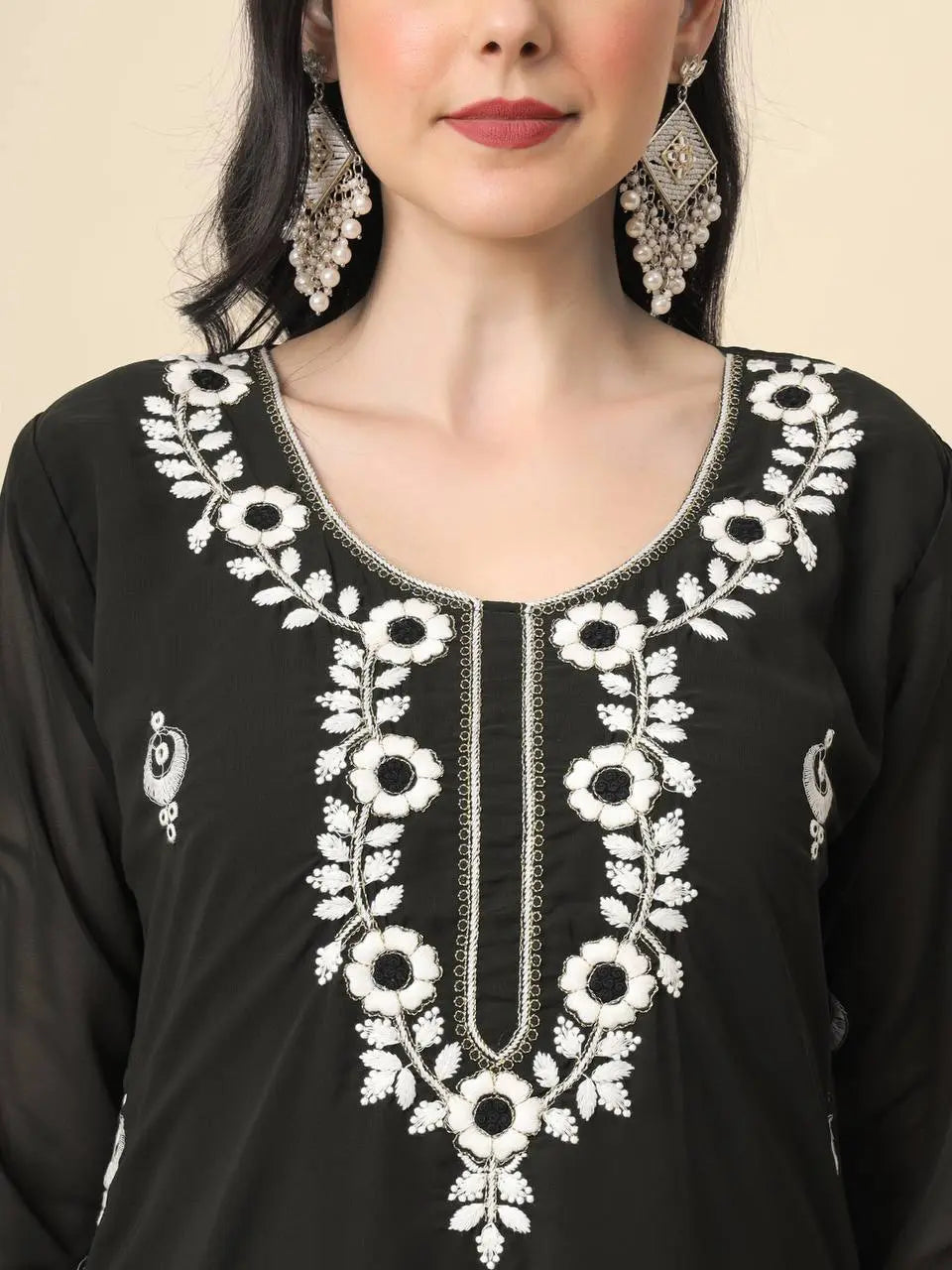 Women's Embroidery Chikankari Lucknow Kurti mahezon