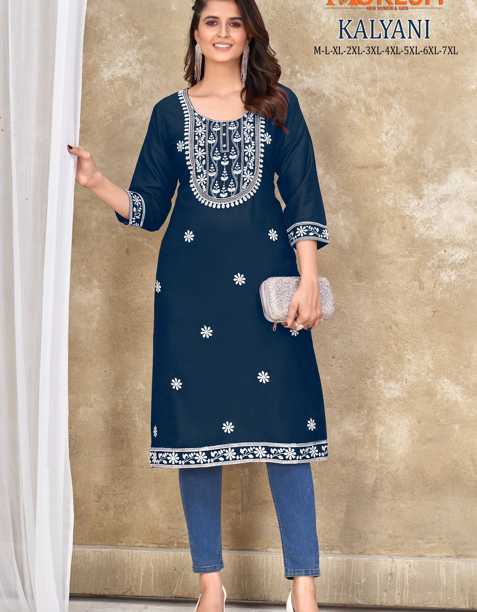 Women's Ethnic Designer Embroidery Kurti mahezon