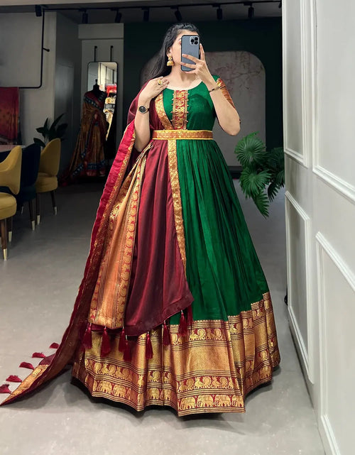 Load image into Gallery viewer, Women&#39;s Ethnic Wedding Wear Gown with Dupatta Set mahezon
