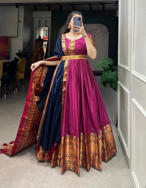 Load image into Gallery viewer, Women&#39;s Ethnic Wedding Wear Gown with Dupatta Set mahezon
