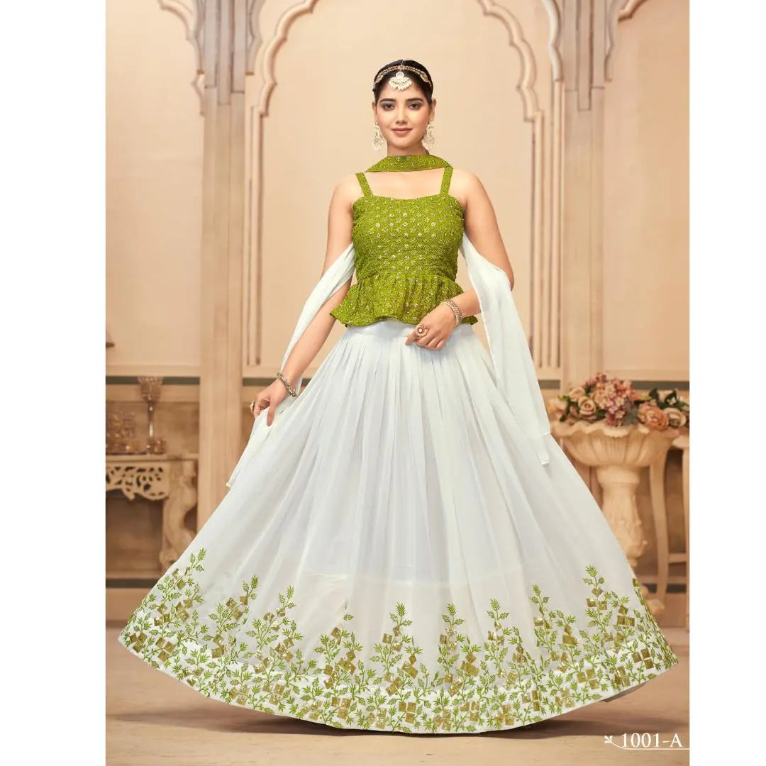 Women's Ethnic Wedding Wear Lehenga Choli Dupatta Set mahezon