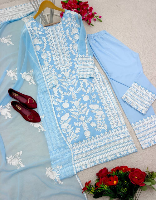 Load image into Gallery viewer, Women&#39;s Wedding Party Wear Kurta Pant Dupatta Suit mahezon
