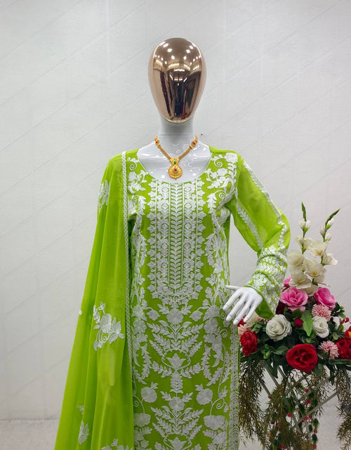 Load image into Gallery viewer, Women&#39;s Wedding Party Wear Kurta Pant Dupatta Suit mahezon
