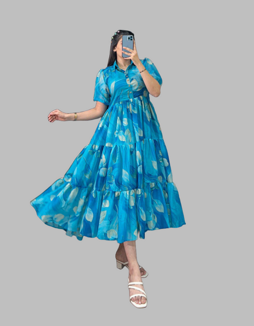 Load image into Gallery viewer, Women&#39;s Party Wear Floral Frock Dress mahezon
