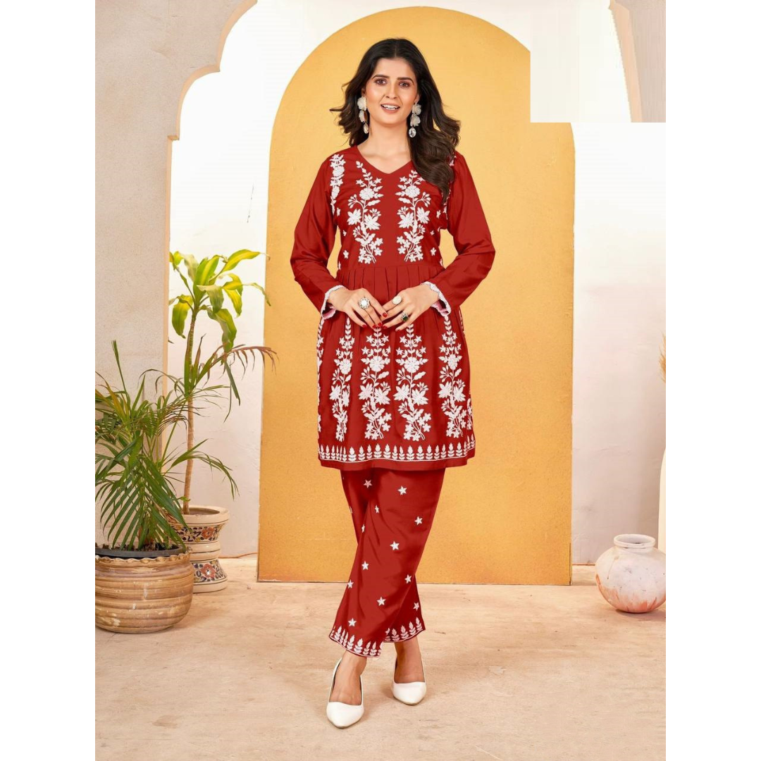 Women's Chikankari Co Ord Set mahezon