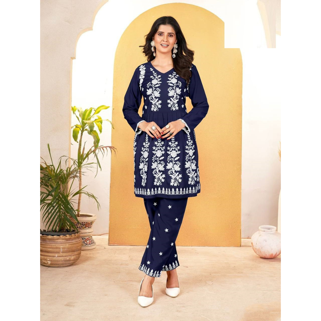 Women's Chikankari Co Ord Set mahezon