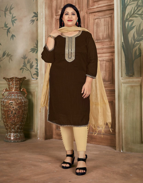 Load image into Gallery viewer, Women&#39;s Plus Size Kurti with Duppata mahezon

