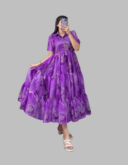 Load image into Gallery viewer, Women&#39;s Party Wear Floral Frock Dress mahezon
