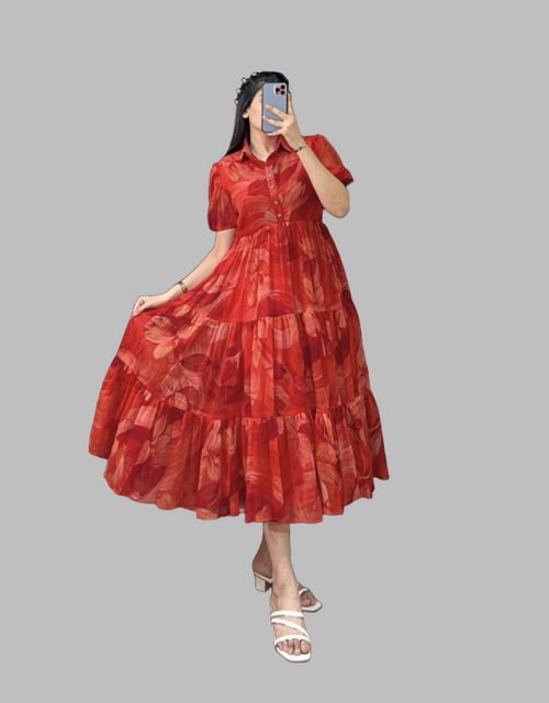 Load image into Gallery viewer, Women&#39;s Party Wear Floral Frock Dress mahezon
