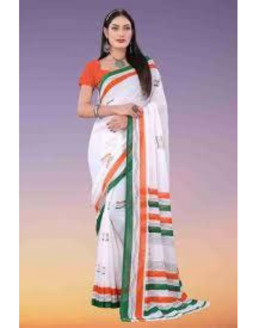 Load image into Gallery viewer, Women&#39;s Tricolour Independence Day Saree mahezon
