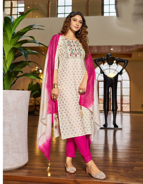 Load image into Gallery viewer, Women&#39;s Diwali Kurti Pant Dupatta Suit mahezon
