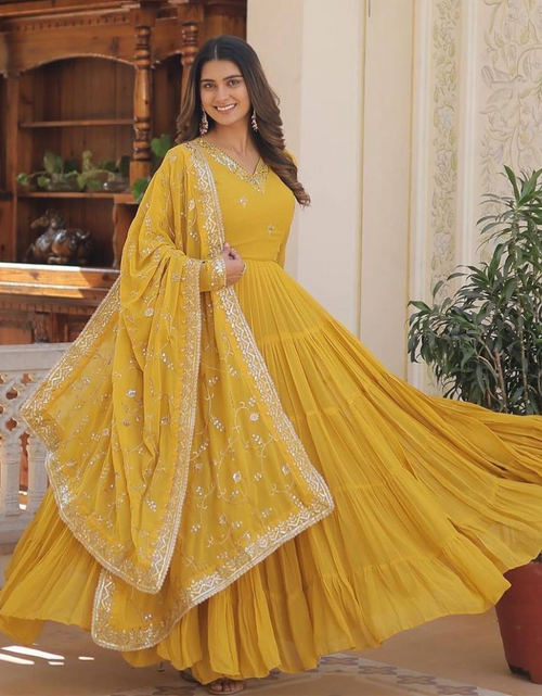 Yellow Color Party Wear Embroidered Jacket Style Anarkali Salwar Suit –  Apparel Designer
