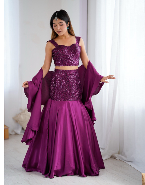 Load image into Gallery viewer, Women's Designer Party wear Blouse Skirt Dupatta mahezon
