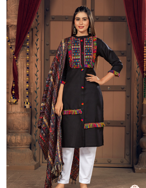 Black Indian Pakistani Straight Kurta Printed Kurti Designer Dress Women  Tunic | eBay