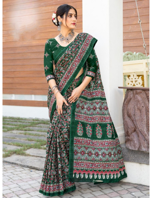 Load image into Gallery viewer, Women Pure Cotton Sarees mahezon
