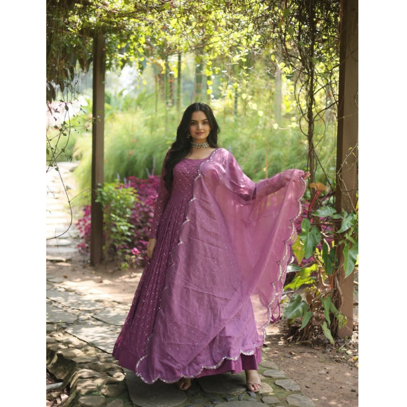 Women's Designer Gown with Dupatta mahezon