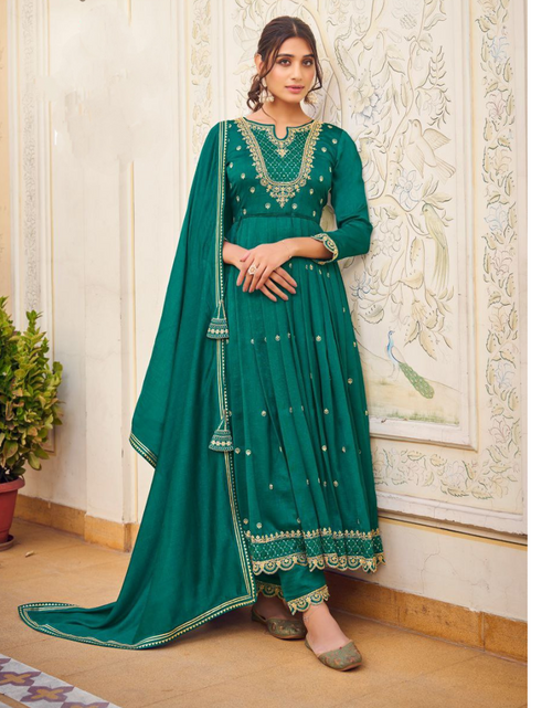 Load image into Gallery viewer, Women&#39;s Ethnic Party wear Embroidery Kurti Pant with Dupatta Suit mahezon
