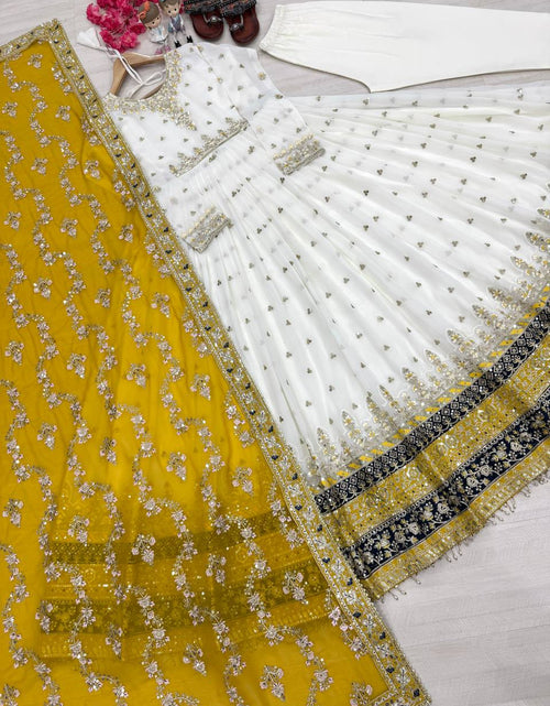 Load image into Gallery viewer, Party Wear Designer Embroidery Sequin Women Gown Dupatta Suit mahezon
