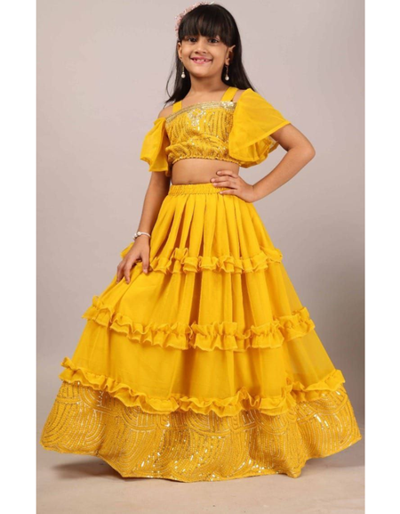 Stylish Girl Kids Lehenga Choli Dupatta