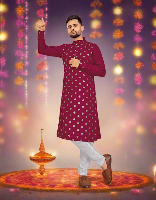 Load image into Gallery viewer, Men&#39;s Traditional Pure Cotton Kurta with Pajama set mahezon
