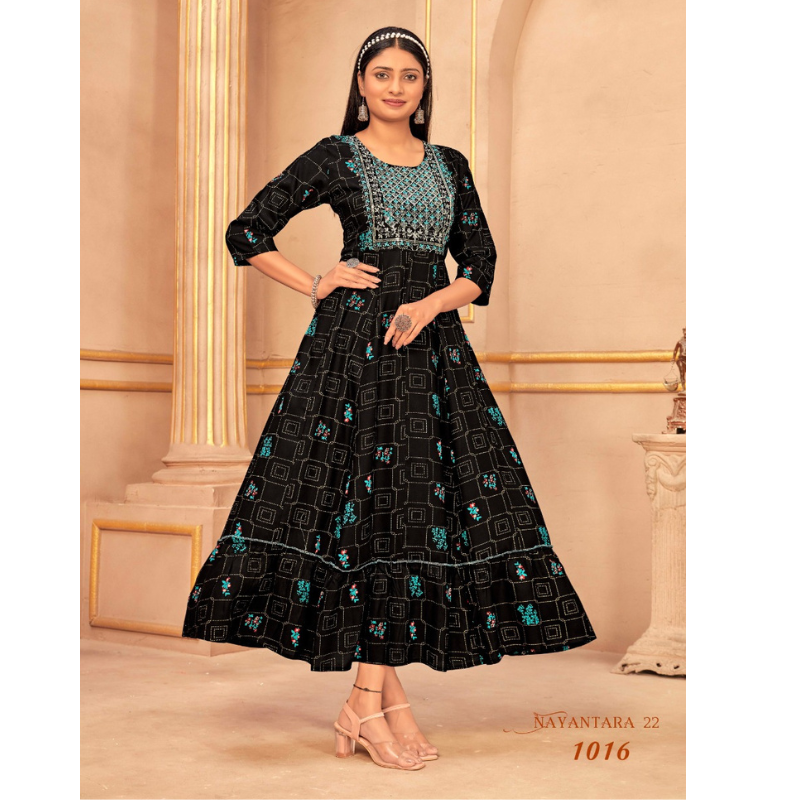 Women Embroidery Party Wear Gown mahezon