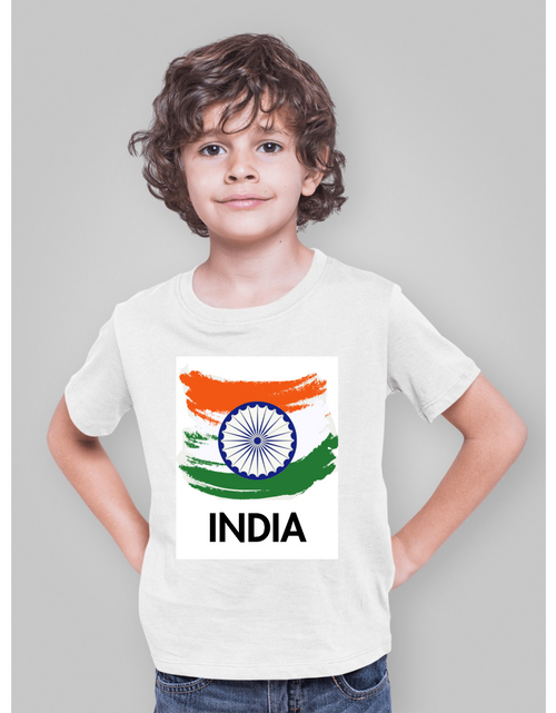 Load image into Gallery viewer, Independence Day Dress White T-shirt for Kids Boys and Girls Printrove
