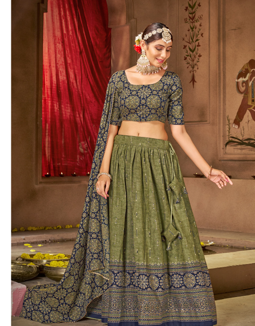Phantom silk Embroidered Bridal Semi-Stitched Sea Green Truly Traditional Lehenga  Choli with Dupatta For Women in Mumbai at best price by Aanya - Justdial