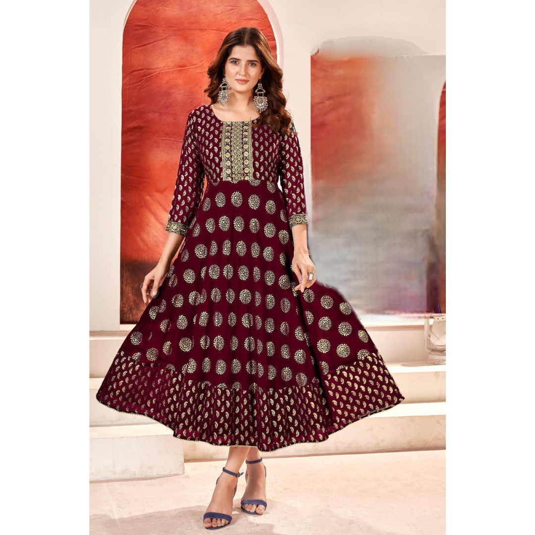 Embroidery Sequence Women Gown mahezon