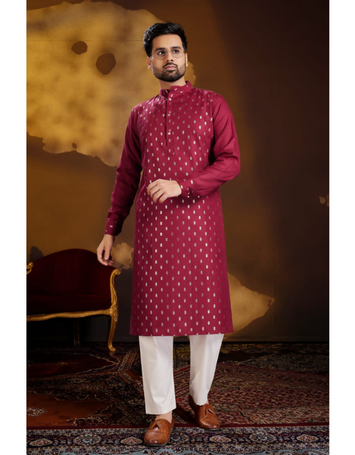 Load image into Gallery viewer, Men&#39;s Traditional Cotton Kurta with Pajama
