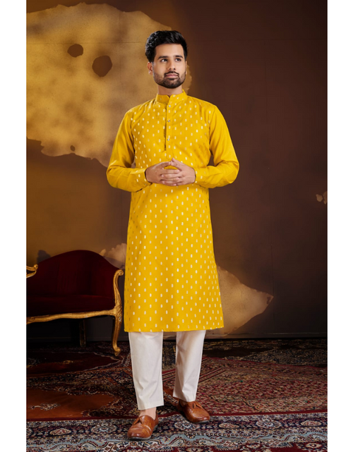 Load image into Gallery viewer, Men&#39;s Traditional Cotton Kurta with Pajama
