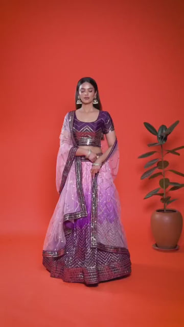 Load and play video in Gallery viewer, Premium Heavy Embroidery Party wear Women&#39;s Lehengas
