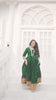 Festival Green Polka Paithani Women Gown Dress