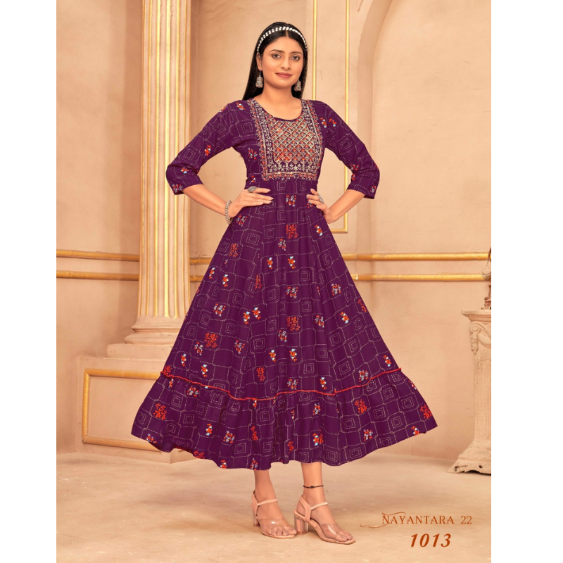 Women Embroidery Party Wear Gown mahezon