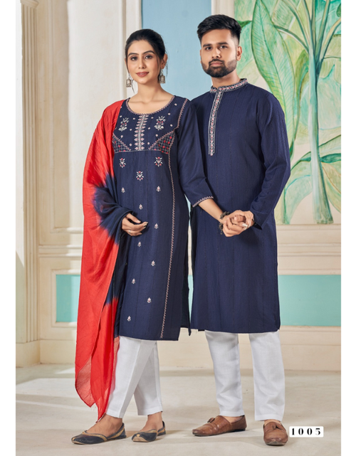 Buy Couple Dress Indian Kurti Set and Kurta Pajama - Rutbaa