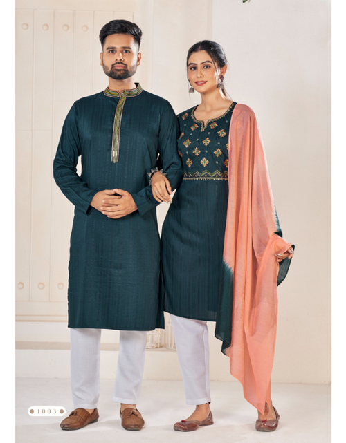 Load image into Gallery viewer, Traditional Couple Wear Same Matching Outfits Dress
