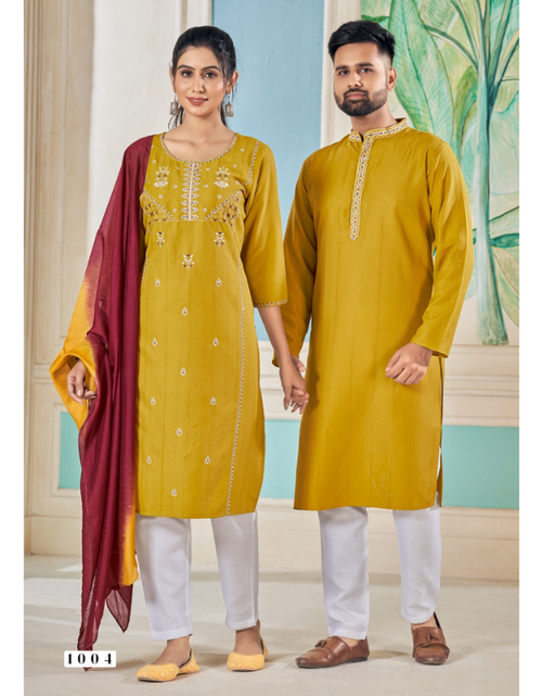 Load image into Gallery viewer, Traditional Diwali Couple Wear Same Matching Dress Set mahezon

