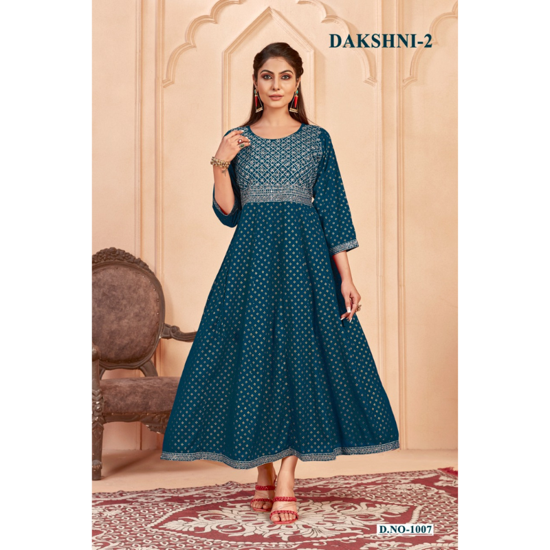 Women's Embroidery Party Wear Gown mahezon