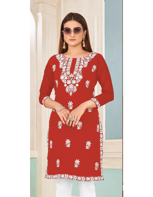 Load image into Gallery viewer, Women&#39;s Lucknowi Embroidery Kurti mahezon

