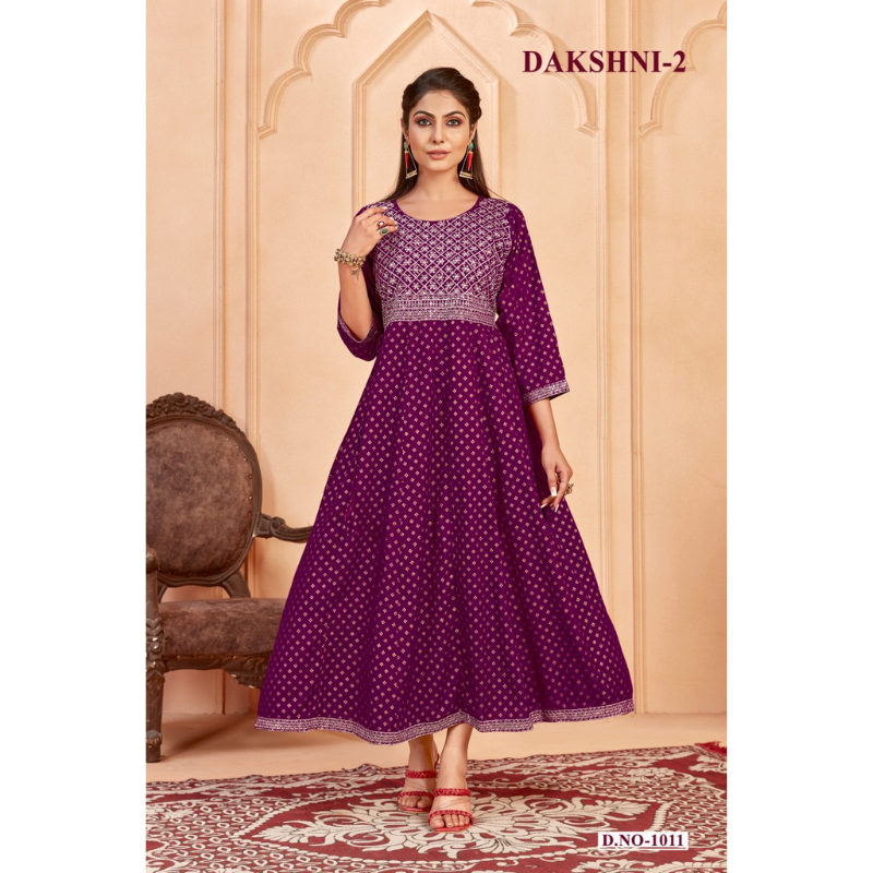 Women's Embroidery Party Wear Gown mahezon