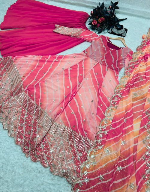 Load image into Gallery viewer, Beautiful Gown Palazzo Duppatta set for Party wear and Diwali. mahezon
