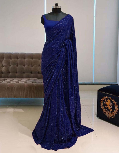 Load image into Gallery viewer, Beautiful Bollywood Sequin Party and Wedding Wear Sarees mahezon
