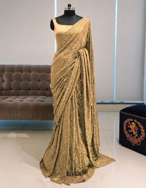 Party Wear Saree in Multicolor Georgette with Sequins - SR24693