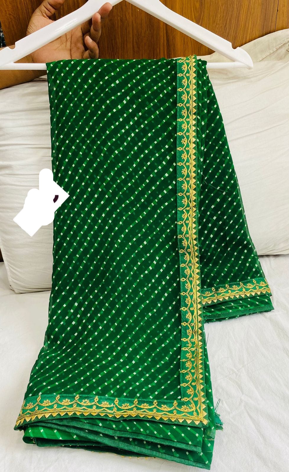 Beautiful Georgette Lehariya Designer Sarees with blouse piece mahezon