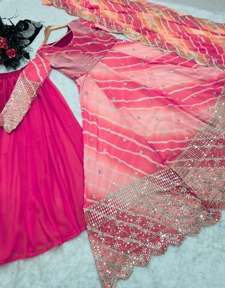 Beautiful Gown Palazzo Duppatta set for Party wear and Diwali. mahezon