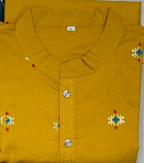 Load image into Gallery viewer, Beautiful Traditional Yellow Couple wear Same Matching Men and Women Dress. mahezon
